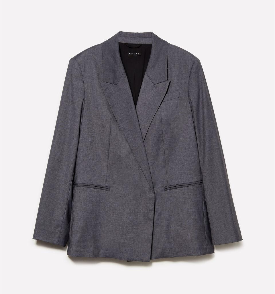 Μπλέιζερ γκρι με ζώνη - μπλέιζερ γυναικεία - Σκουρο Γκρι | Sisley image number 5